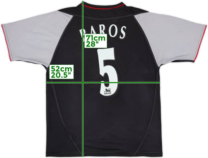 2002-04 Liverpool Away Shirt Baros #5 - 7/10 - (M)