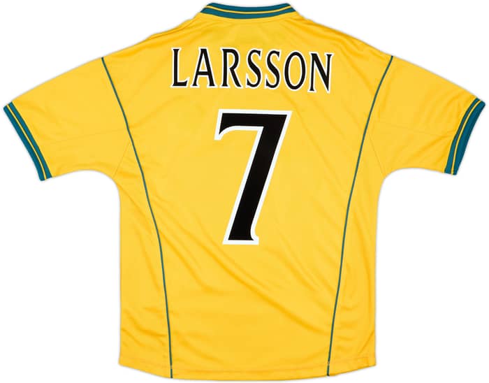 2000-02 Celtic Away Shirt Larsson #7 - 8/10 - (Y)