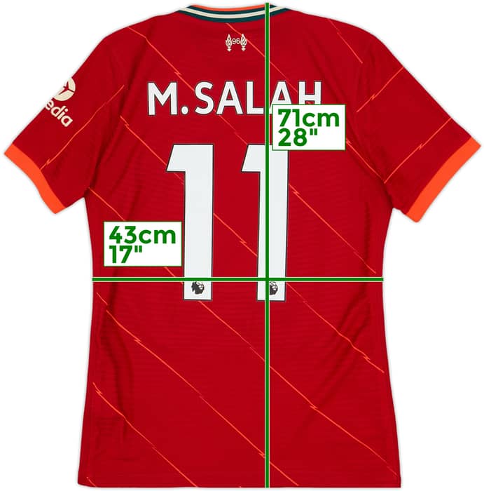 2021-22 Liverpool Authentic Home Shirt M.Salah #11 - 6/10 - (S)