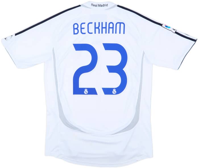 2006-07 Real Madrid Home Shirt Beckham #23 - 7/10 - (M)