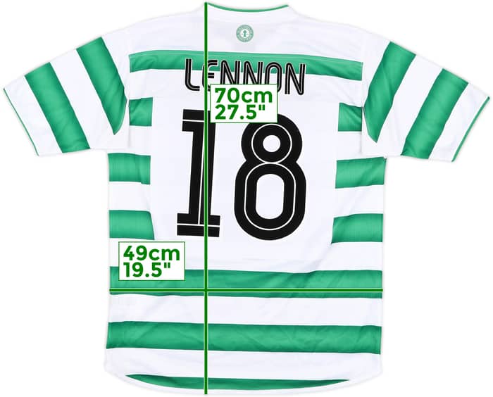 2003-04 Celtic Home Shirt Lennon #18 - 8/10 - (M)