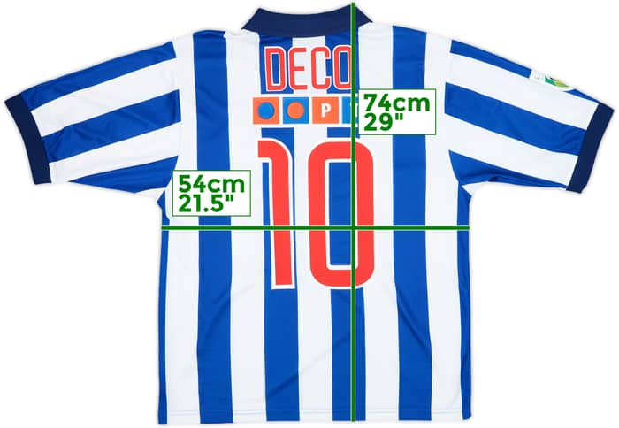 2002-03 Porto Home Shirt Deco #10 - 8/10 - (XL)