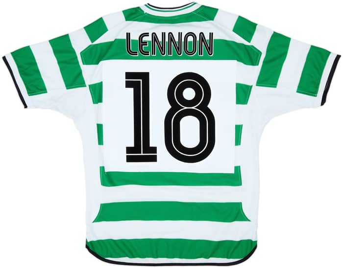 2001-03 Celtic Home Shirt Lennon #18 - 7/10 - (M)
