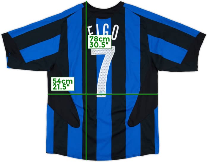 2005-06 Inter Milan Home Shirt Figo #7 - 9/10 - (L)