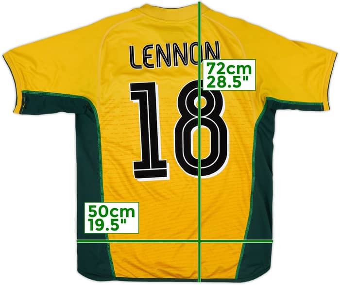2002-03 Celtic Away Shirt Lennon #18 - 8/10 - (M)