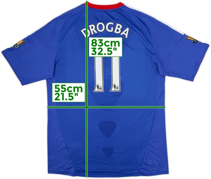 2010-11 Chelsea Home Shirt Drogba #11 - 7/10 - (L)