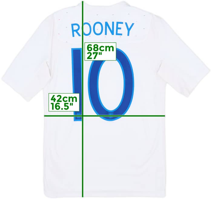 2010-11 England Home Shirt Rooney #10 - 6/10 - (L.Boys)