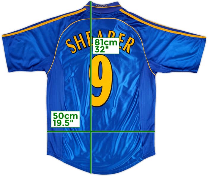 1998-99 Newcastle Away Shirt Shearer #9 - 8/10 - (M)