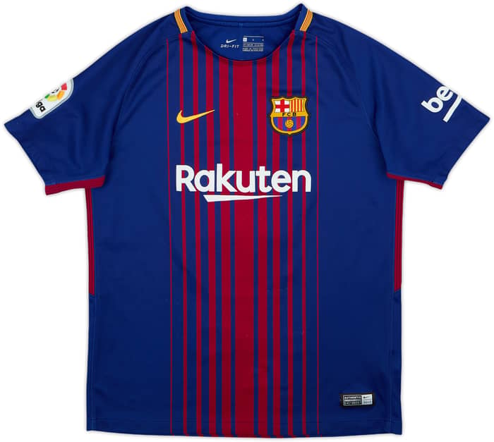 2017-18 Barcelona Home Shirt Messi #10 - 5/10 - (L.Boys)