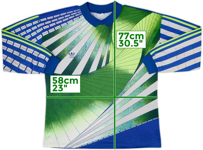 1990-92 adidas GK Template Shirt (Marseille) #1 - 7/10 - (XL)