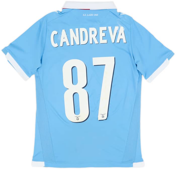 2014-15 Lazio 'Signed' Home Shirt Candreva #87 - 4/10 - (L.Boys)