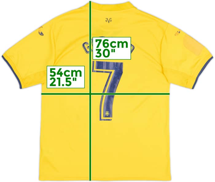 2021-22 Villarreal Home Shirt Gerard #7 - 4/10 - (L)