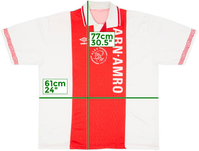 1991-93 Ajax Camiseta Local - 6/10 - (XL)