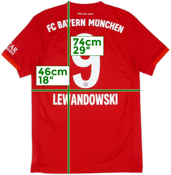 2019-20 Bayern Munich Home Shirt Lewandowski #9 - 8/10 - (S)