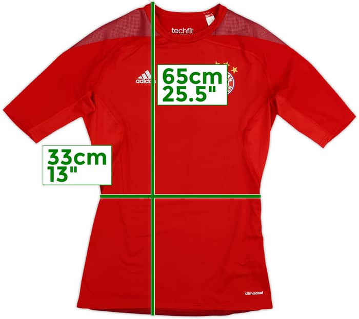 2015-16 Bayern Munich adidas TechFit Capa base de compresión - 8/10 - (L)