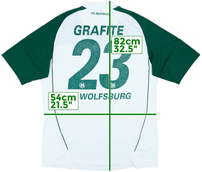 2010-11 Wolfsburg Home Shirt Grafite #23 - 6/10 - (L)