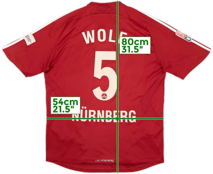 Camiseta de local del Nurnberg 2007-08 Wolf #5 - 7/10 - (L)