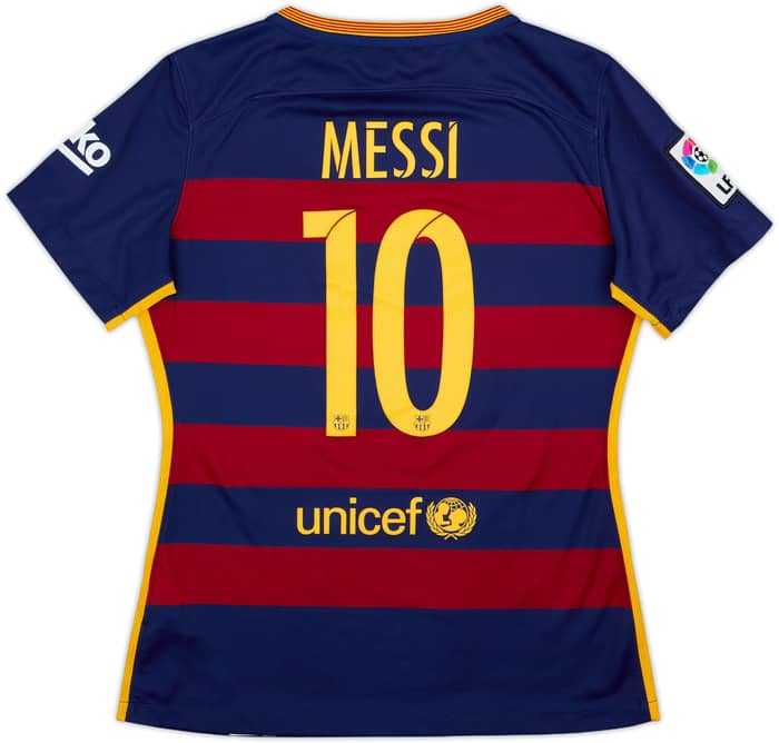2015-16 Barcelona Home Shirt Messi #10 - 10/10 - (Women's M)