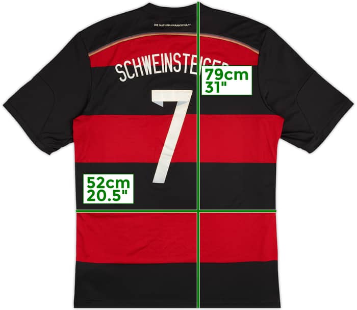2014-15 Germany Away Shirt Schweinsteiger #7 - 9/10 - (XL)