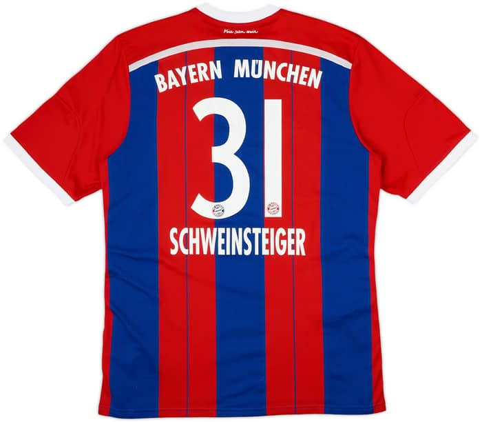 2014-15 Bayern Munich Home Shirt Schweinsteiger #31 - 6/10 - (XL)