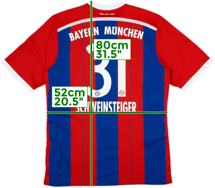 2014-15 Bayern Munich Home Shirt Schweinsteiger #31 - 6/10 - (XL)