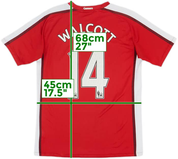 2008-10 Arsenal Home Shirt Walcott #14 - 5/10 - (XL.Boys)