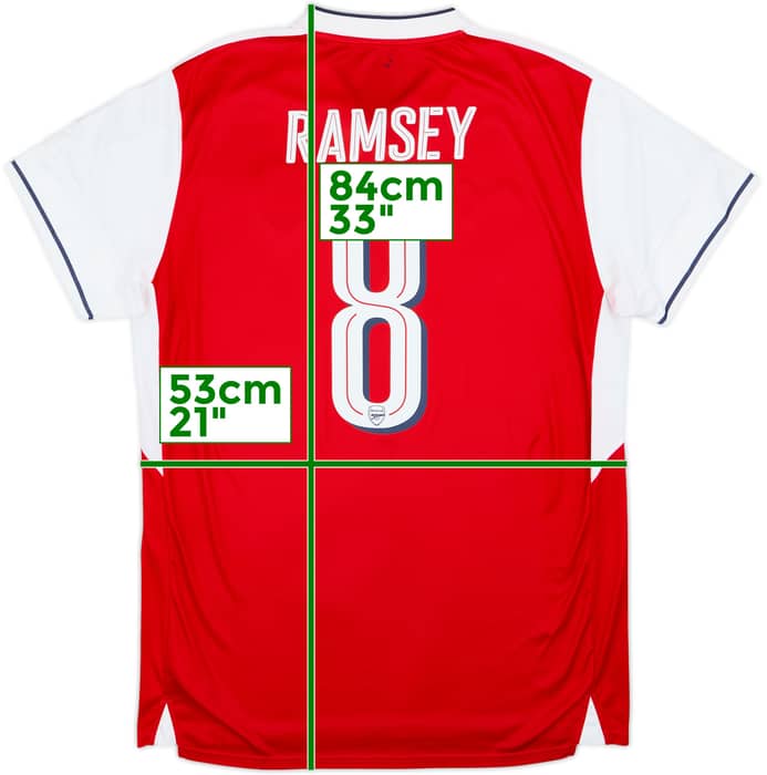 2016-17 Arsenal Home Shirt Ramsey #8 - 6/10 - (XL)