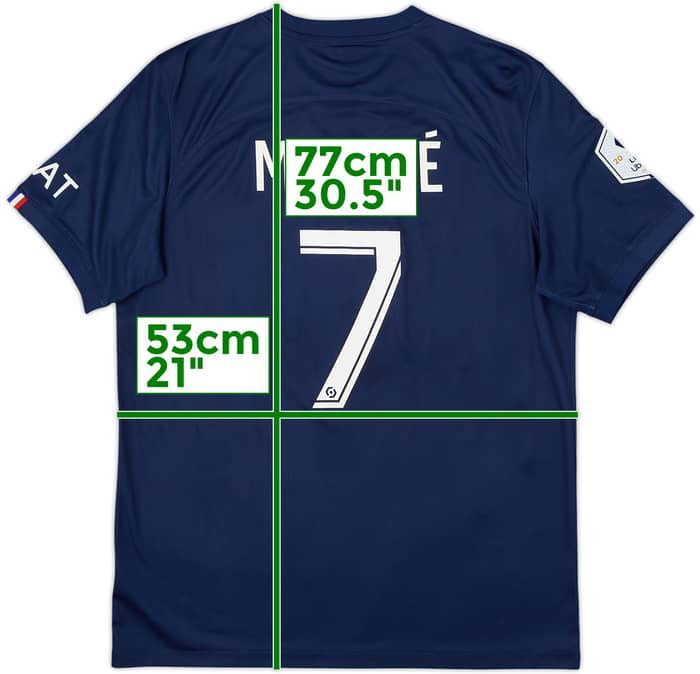 2022-23 Paris Saint-Germain Home Shirt Mbappe #7 - 7/10 - (L)
