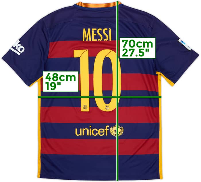 2015-16 Barcelona Home Shirt Messi #10 - 8/10 - (M)
