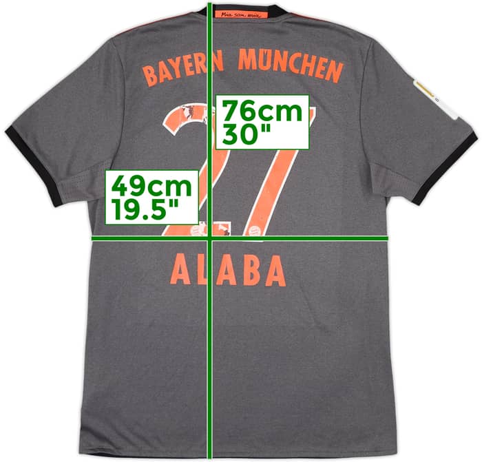 2016-17 Bayern Munich Away Shirt Alaba #27 - 4/10 - (M)
