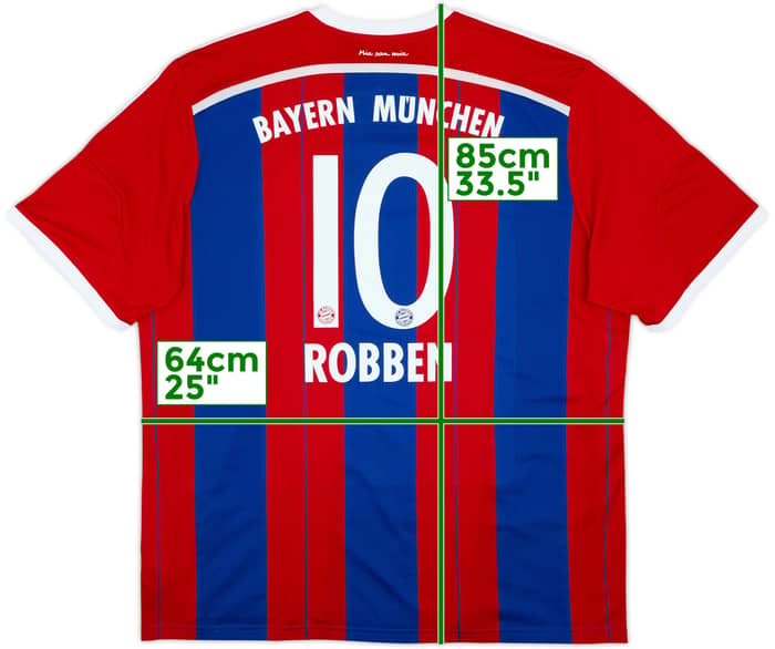 2014-15 Bayern Munich Home Shirt Robben #10 - 6/10 - (3XL)
