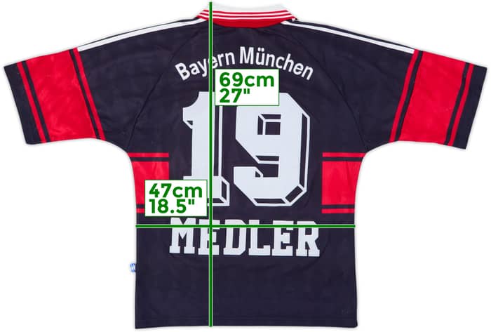 1997-99 Bayern Munich Home Shirt Medler #19 - 8/10 - (S)