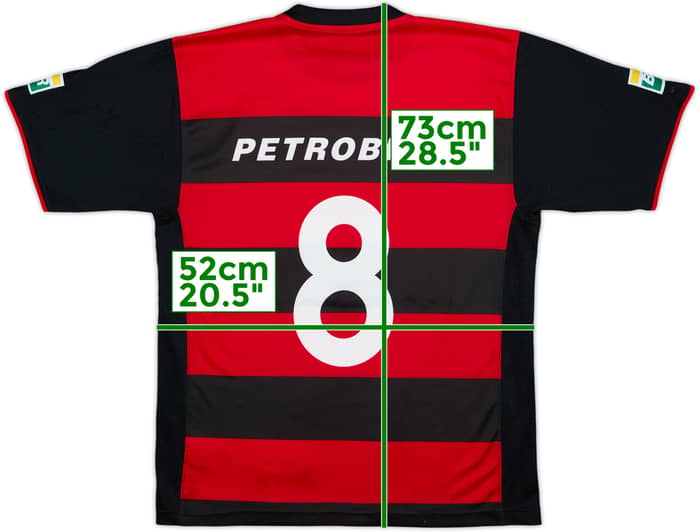2000-02 Flamengo Home Shirt #8 - 7/10 - (L)