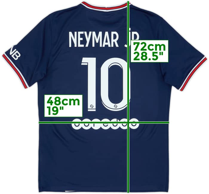 2021-22 Paris Saint-Germain Home Shirt Neymar Jr #10 - 8/10 - (M)