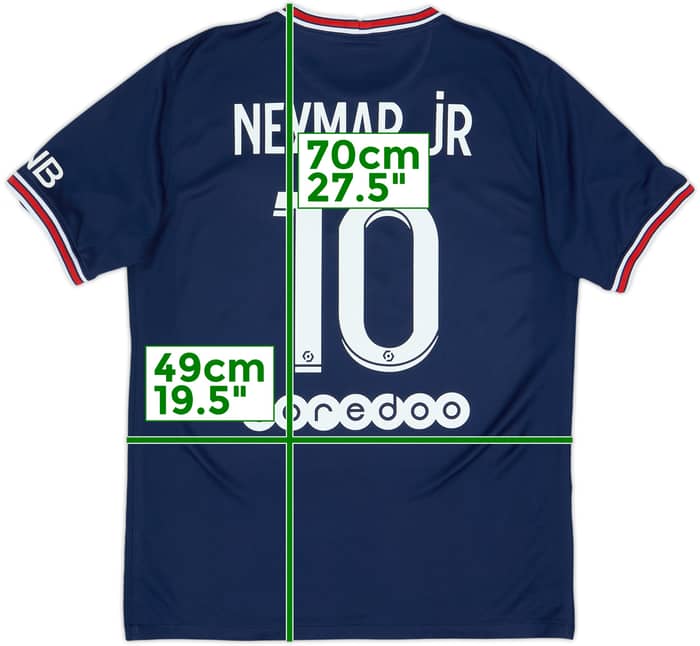 2021-22 Paris Saint-Germain Home Shirt Neymar Jr #10 - 8/10 - (M)