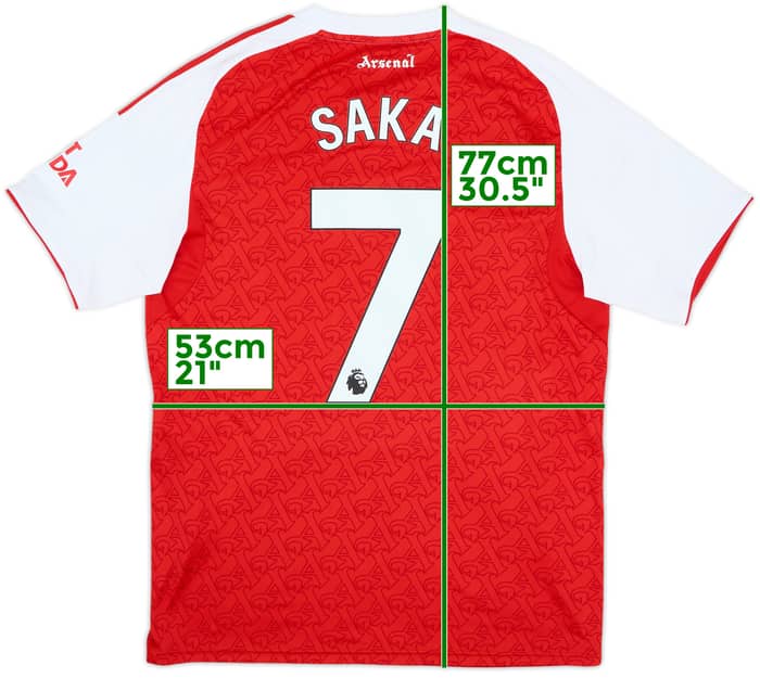 2025-26 Arsenal Home Shirt Saka #7 - 8/10 - (L)