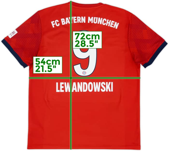 2018-19 Bayern Munich Home Shirt Lewandowski #9 - 10/10 - (L)