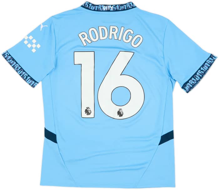 2024-25 Manchester City Home Shirt Rodrigo #16 - 8/10 - (M)