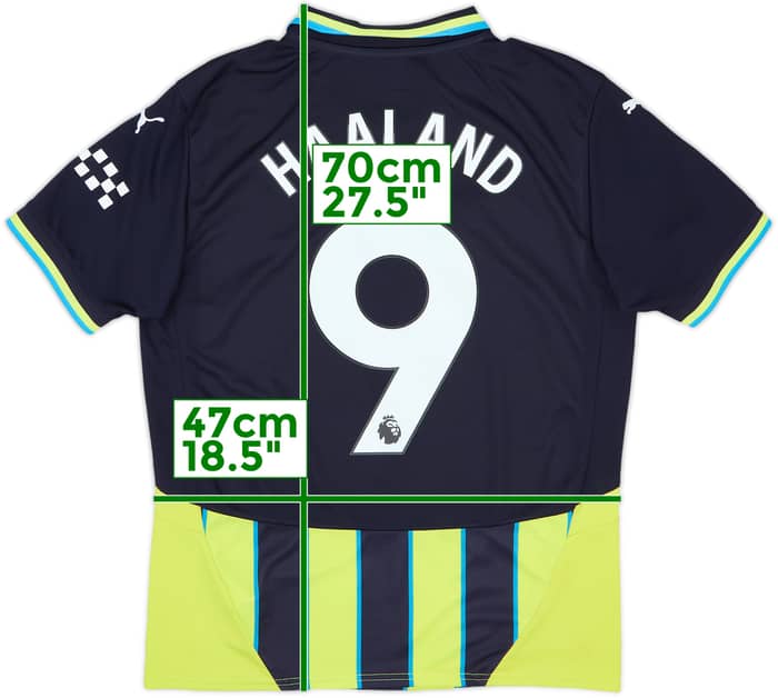 2024-25 Manchester City Away Shirt Haaland #9 - 8/10 - (M)