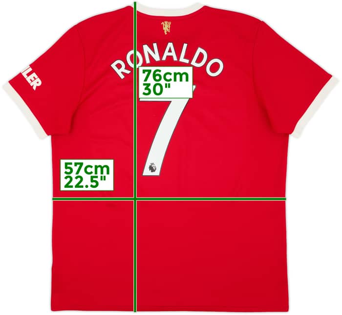 2021-22 Manchester United Home Shirt Ronaldo #7 - 6/10 - (XL)