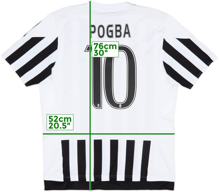 2015-16 Juventus Home Shirt Pogba #10 - 7/10 - (L)