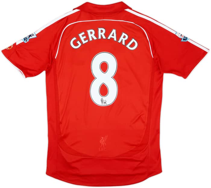 2006-08 Liverpool camiseta de local Gerrard #8 - 6/10 - (S)
