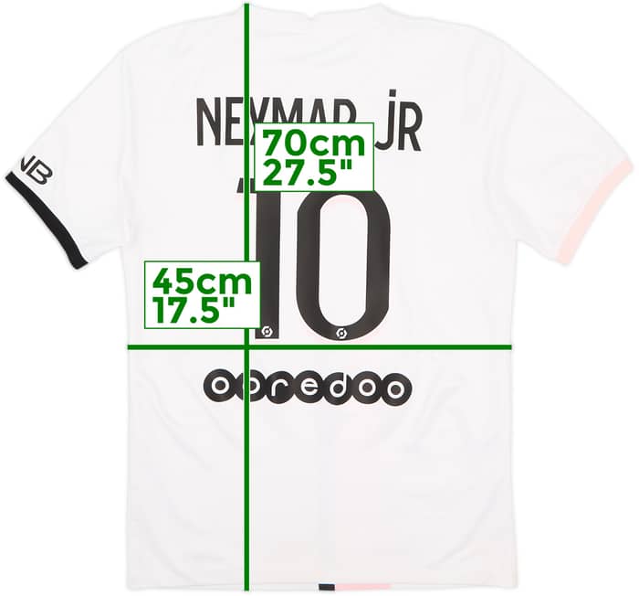 2021-22 Paris Saint-Germain Away Shirt Neymar Jr #10 - 6/10 - (S)