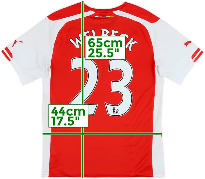 2014-15 Arsenal Home Shirt Welbeck #23 - 5/10 - (S)