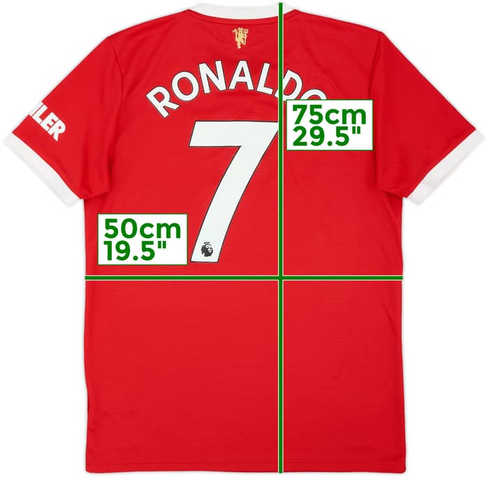 2021-22 Manchester United Home Shirt Ronaldo #7 - 8/10 - (M)