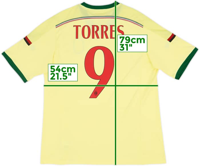 2014-15 AC Milan Third Shirt Torres #9 - 8/10 - (XL)