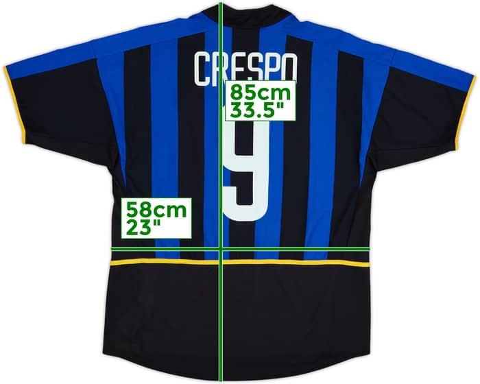 2002-03 Inter Milan Home Shirt Crespo #9 - 6/10 - (XL)