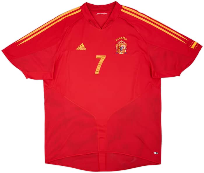 2004-06 Spain Home Shirt Raul #7 - 7/10 - (XXL)