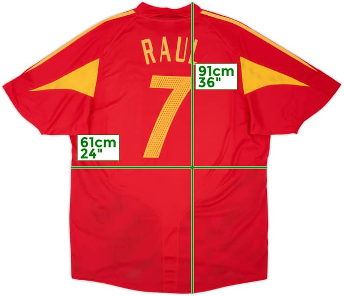 2004-06 Spain Home Shirt Raul #7 - 7/10 - (XXL)
