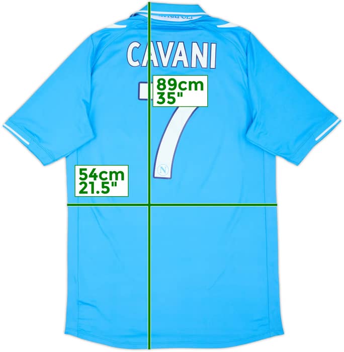 2011-12 Napoli Home Shirt Cavani #7 - 6/10 - (3XL)